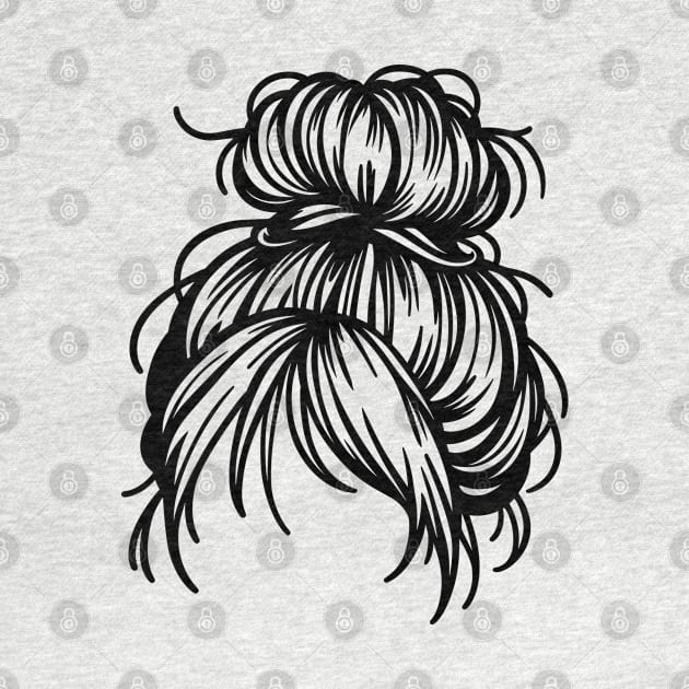 Messy Bun Hair by KayBee Gift Shop